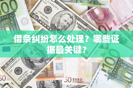 武汉借条纠纷怎么处理？哪些证据最关键？
