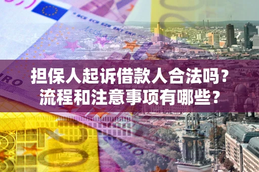 武汉担保人起诉借款人合法吗？流程和注意事项有哪些？