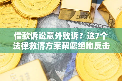 武汉借款诉讼意外败诉？这7个法律救济方案帮您绝地反击！
