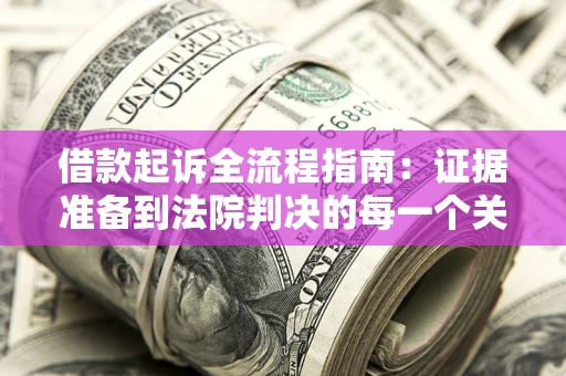 武汉借款起诉全流程指南：证据准备到法院判决的每一个关键步骤