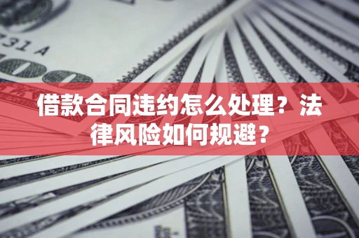 武汉借款合同违约怎么处理？法律风险如何规避？