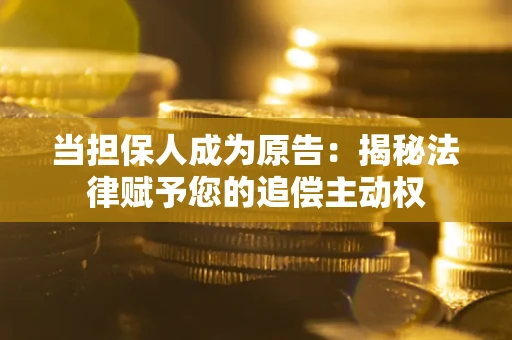 武汉当担保人成为原告：揭秘法律赋予您的追偿主动权